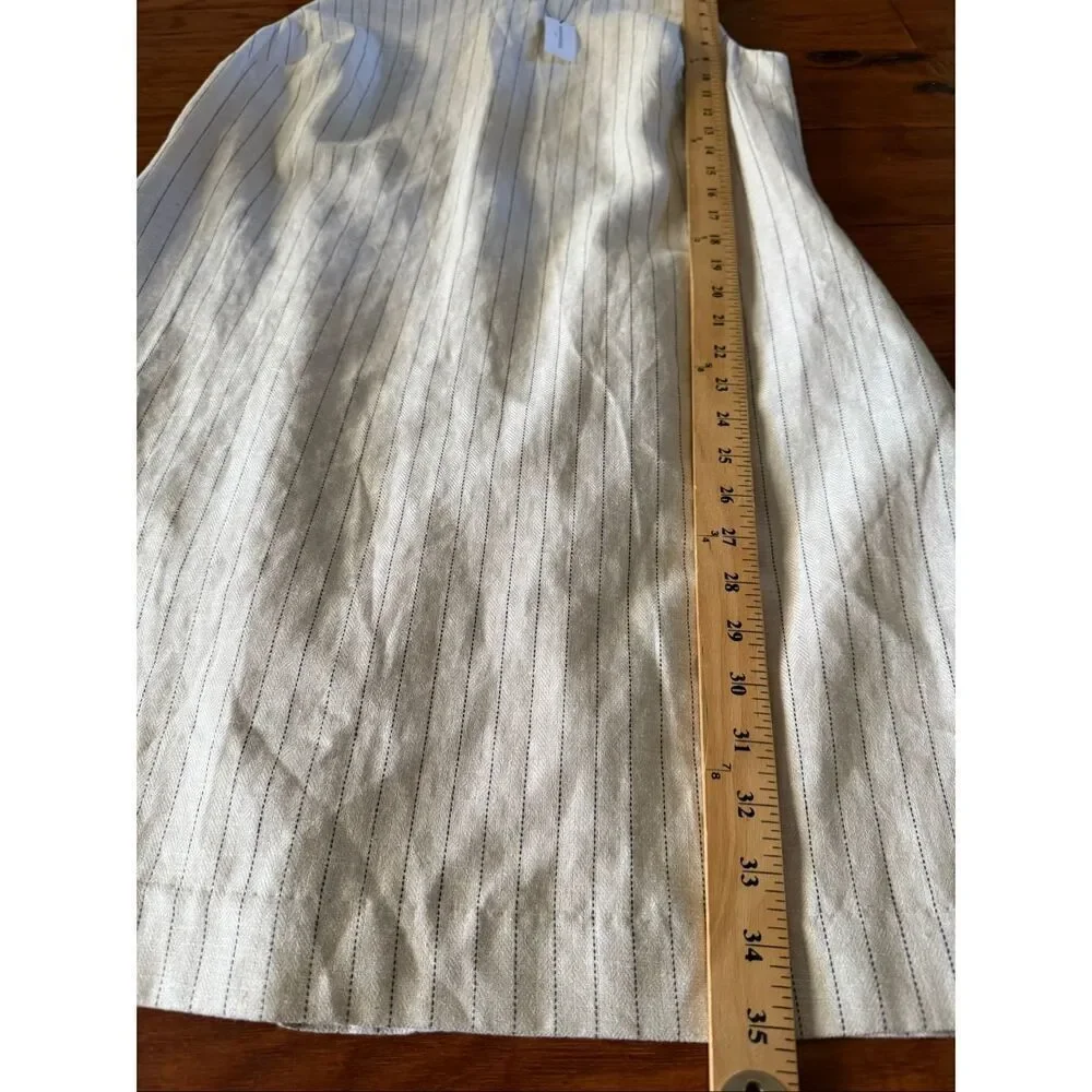 NWT •	Banana Republic Linen Blend Pinstripe Sheath Dress Women’s 16